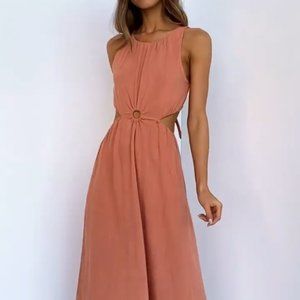 Petal & Pup Teva Dress (Orange - Size 2 - Pockets)
